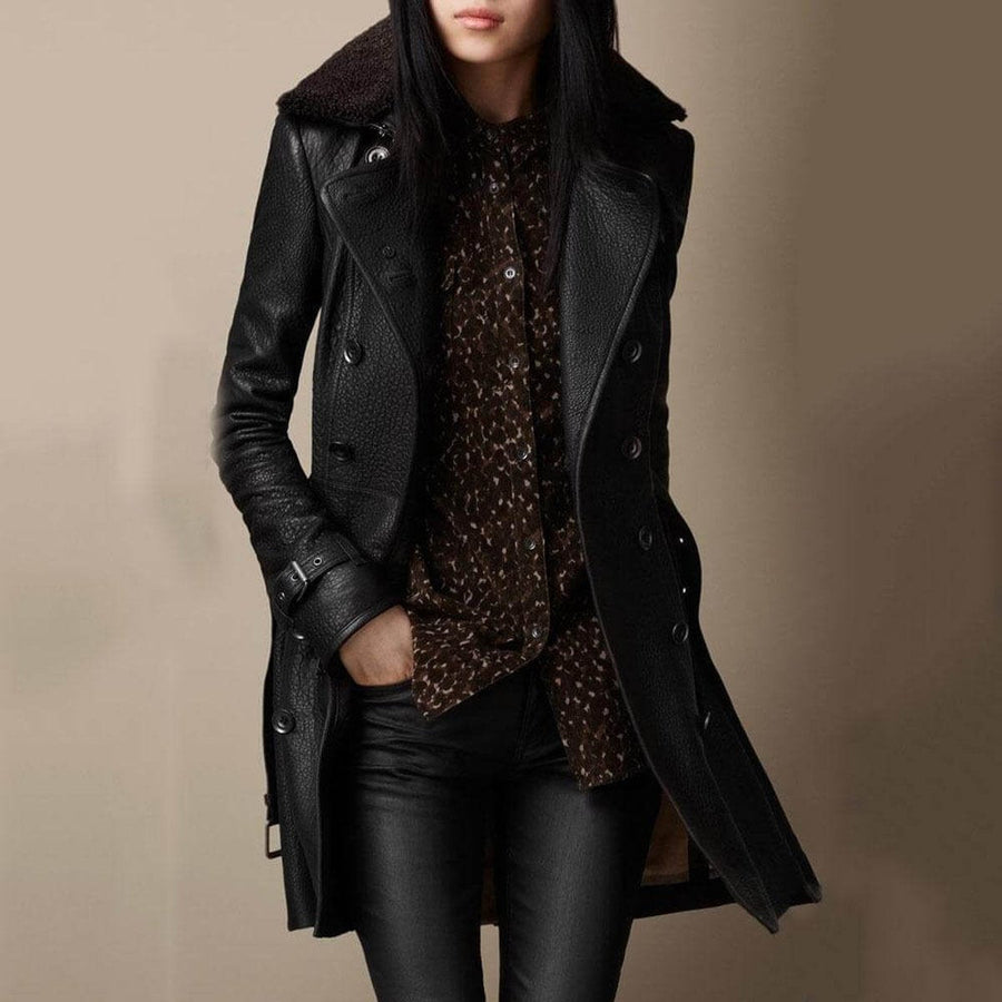 ELIZA & MAREN | STRUCTURED BUTTON TRENCH COAT FOR WOMEN