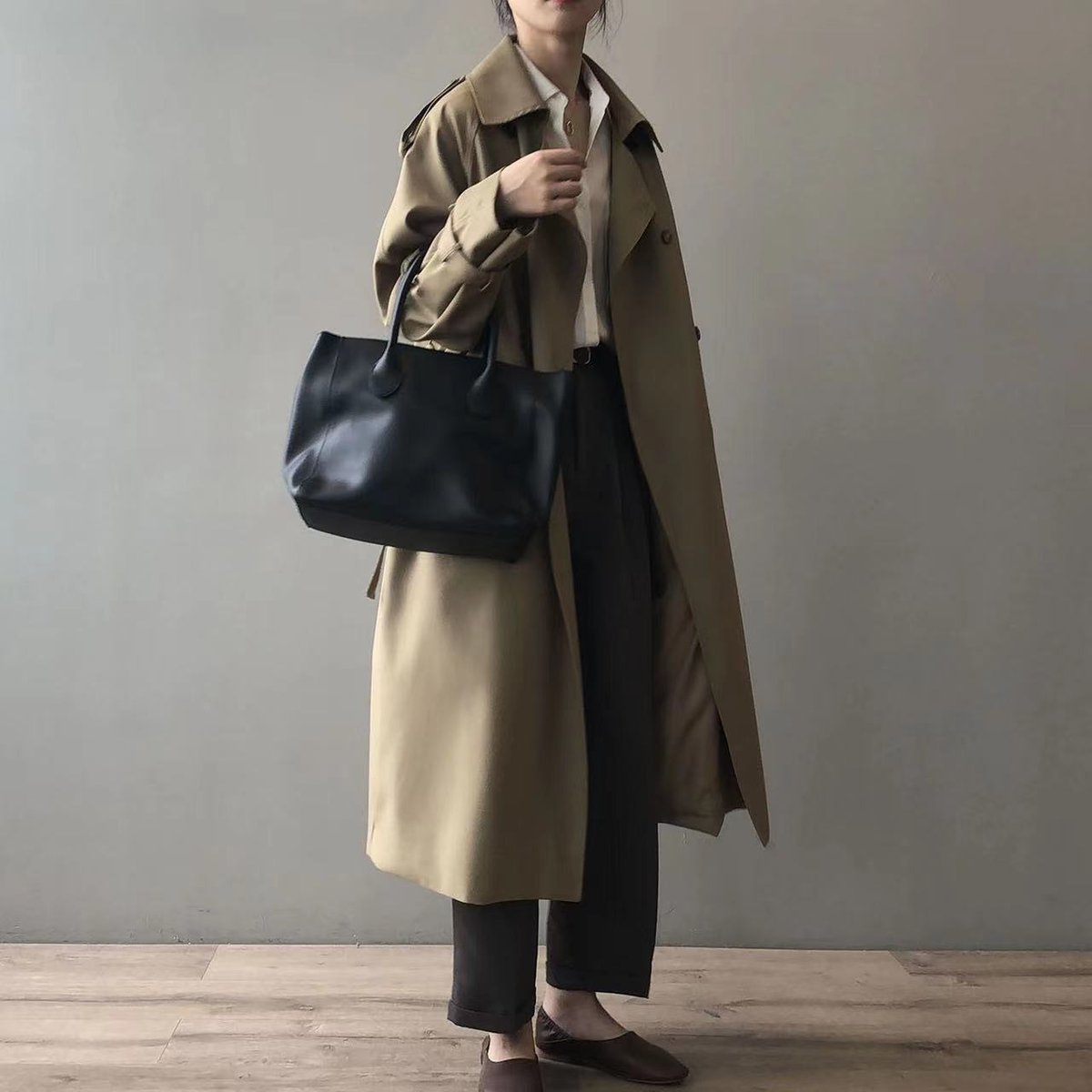 ELIZA & MAREN | BELTED LONG TRENCH COAT FOR WOMEN