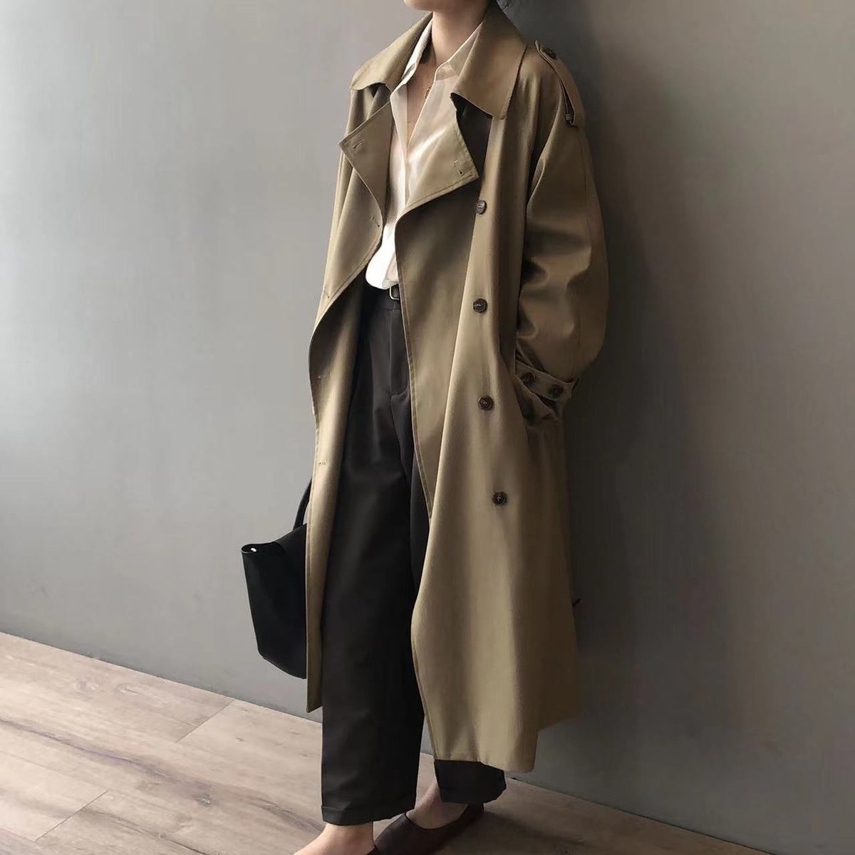 ELIZA & MAREN | BELTED LONG TRENCH COAT FOR WOMEN