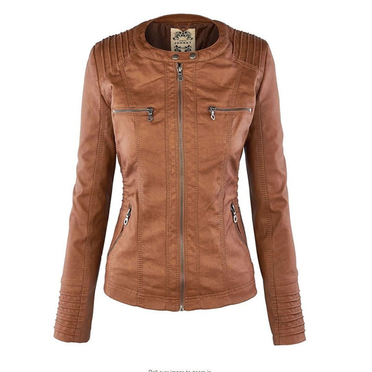 ELIZA & MAREN | REMOVABLE HOOD MOTO JACKET FOR WOMEN