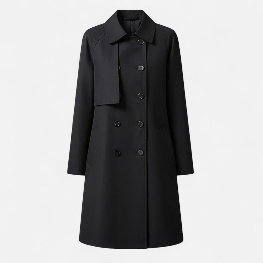 ELIZA & MAREN | SHAPED MID-LENGTH BUTTON COAT FOR WOMEN