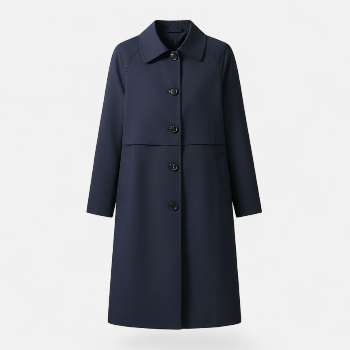 ELIZA & MAREN | SHAPED MID-LENGTH BUTTON COAT FOR WOMEN