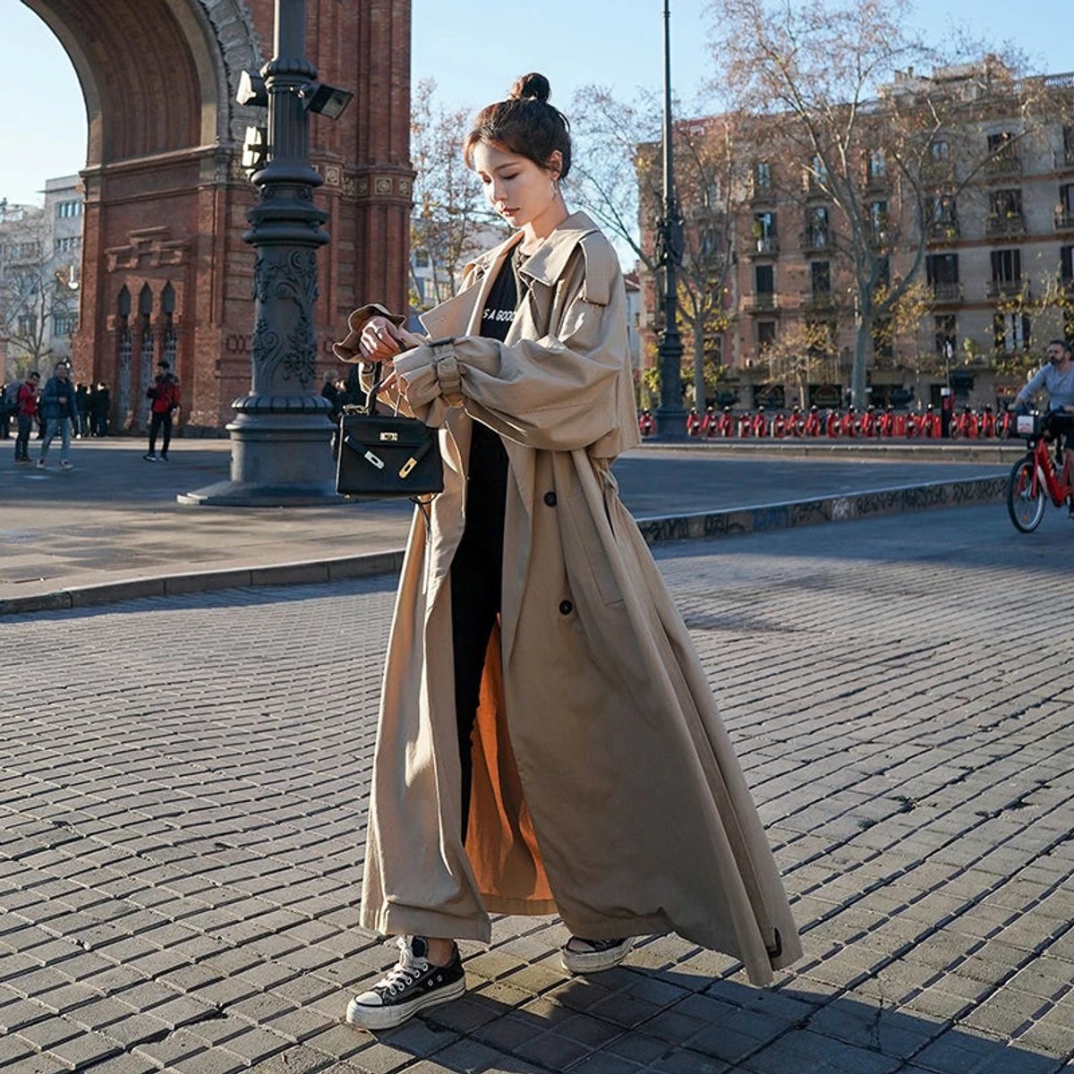 ELIZA & MAREN | OVERSIZED BELTED TRENCH COAT FOR WOMEN