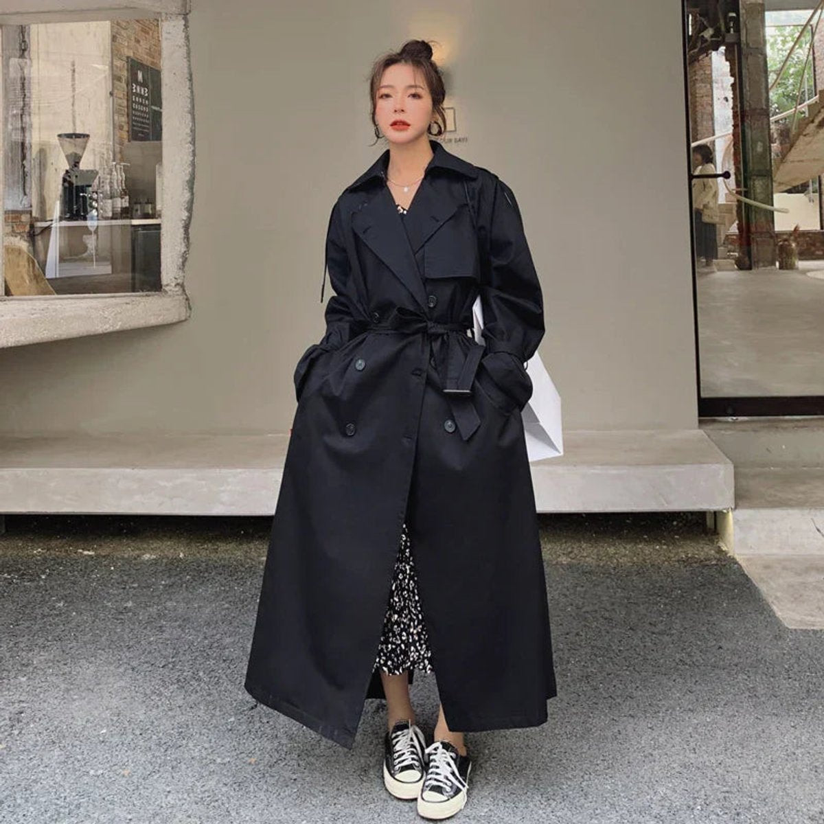 ELIZA & MAREN | OVERSIZED BELTED TRENCH COAT FOR WOMEN