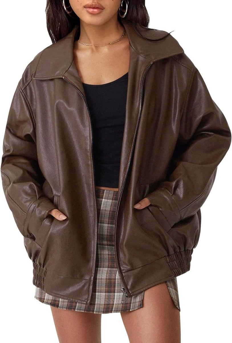 ELIZA & MAREN | RELAXED ZIP BOMBER JACKET FOR WOMEN