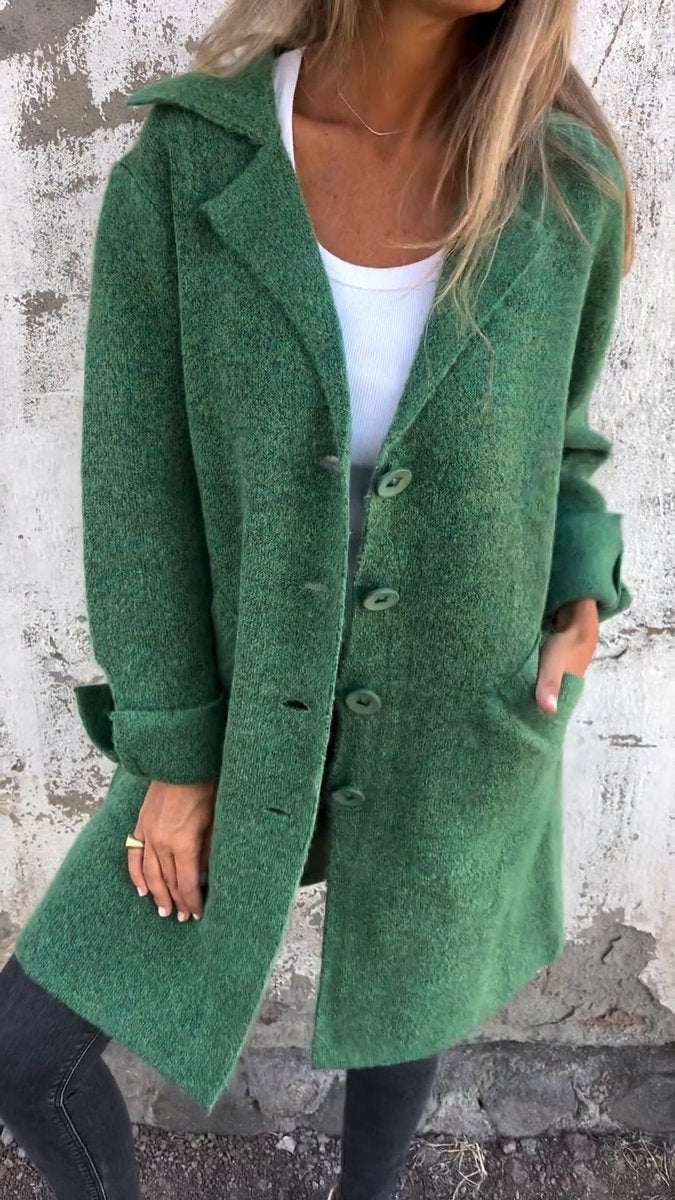 ELIZA & MAREN | RELAXED LONGLINE LAPEL COAT FOR WOMEN