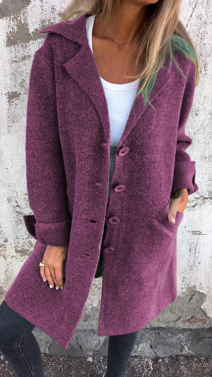 ELIZA & MAREN | RELAXED LONGLINE LAPEL COAT FOR WOMEN