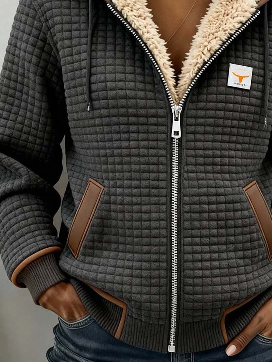 ELIZA & MAREN | SHERPA LINED QUILTED JACKET FOR WOMEN