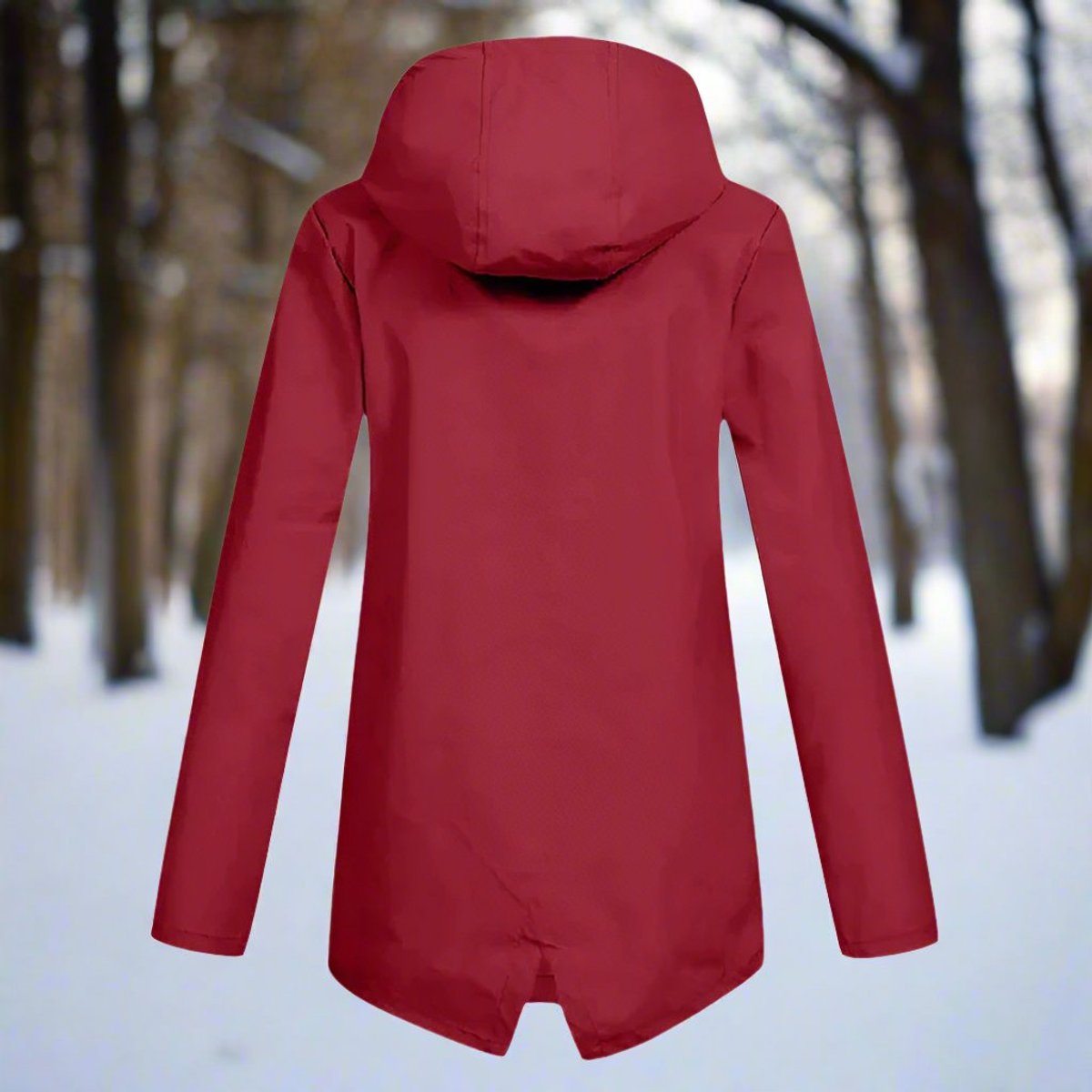 ELIZA & MAREN | HOODED LONGLINE RAIN JACKET FOR WOMEN