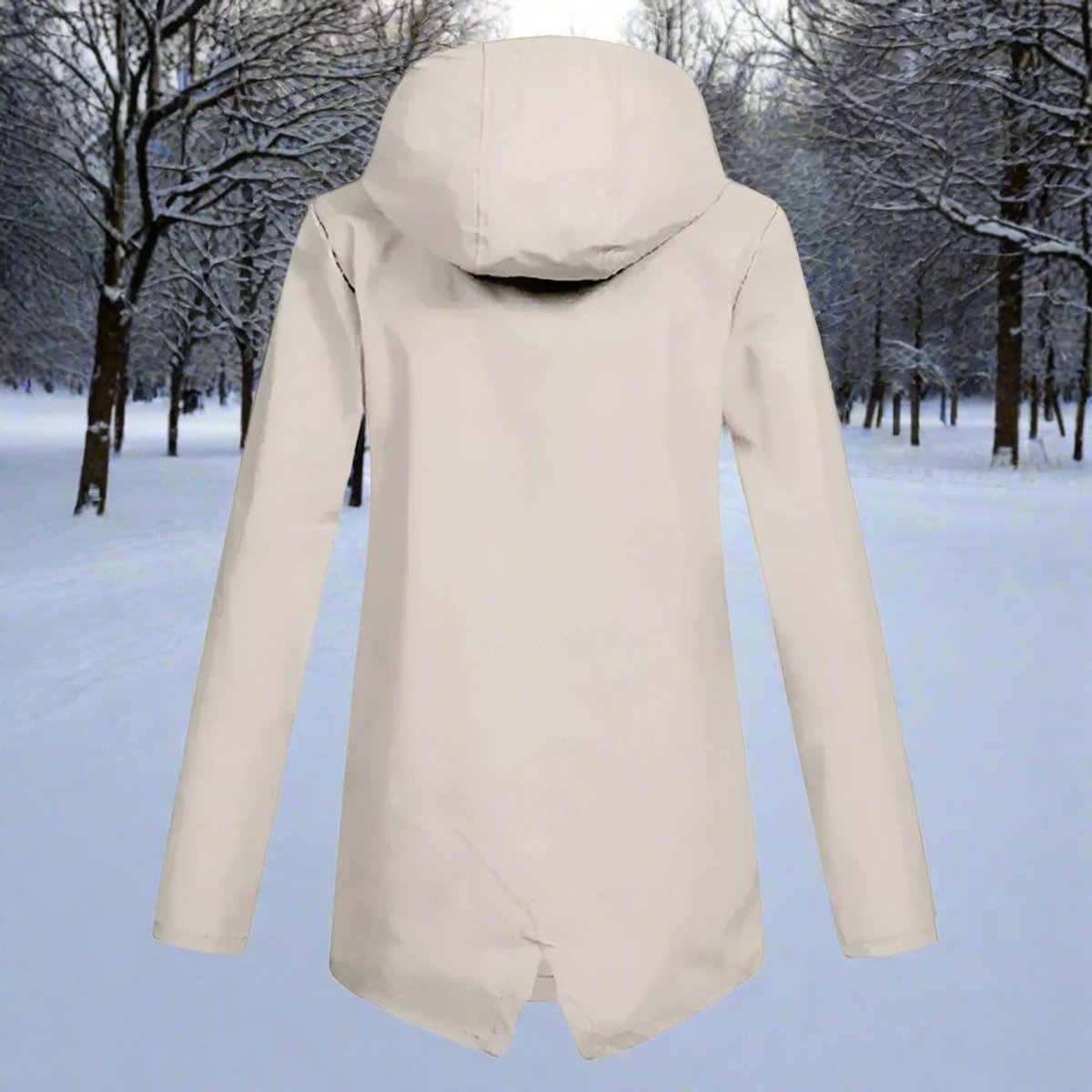 ELIZA & MAREN | HOODED LONGLINE RAIN JACKET FOR WOMEN
