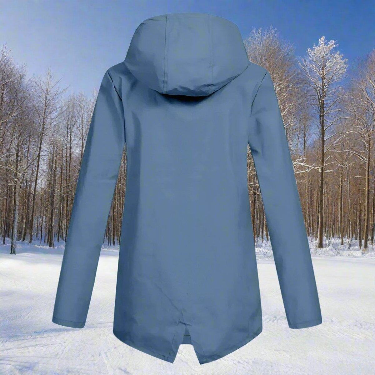 ELIZA & MAREN | HOODED LONGLINE RAIN JACKET FOR WOMEN