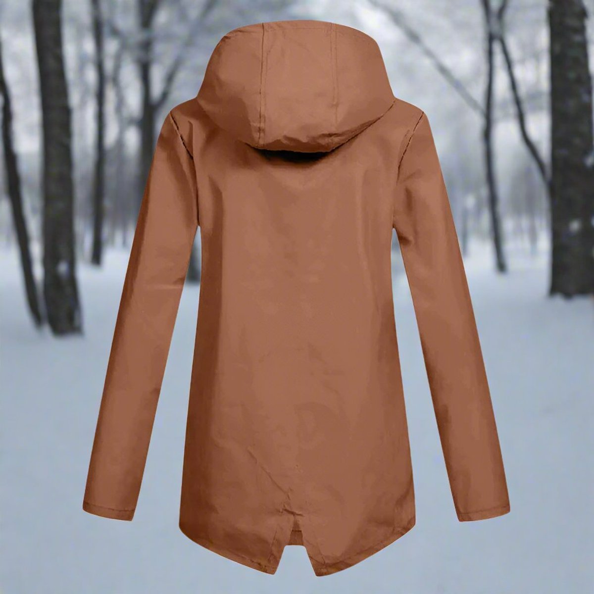 ELIZA & MAREN | HOODED LONGLINE RAIN JACKET FOR WOMEN