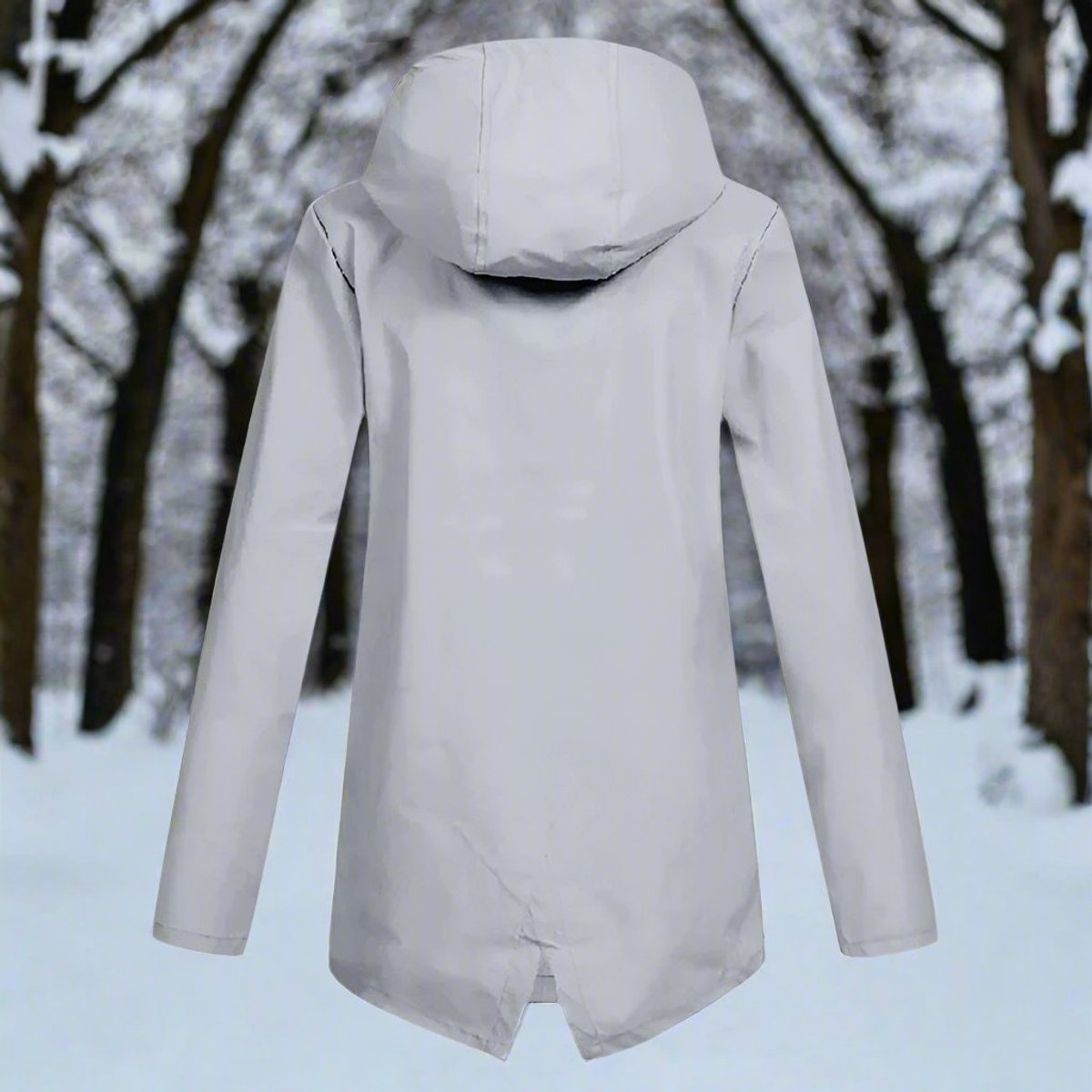 ELIZA & MAREN | HOODED LONGLINE RAIN JACKET FOR WOMEN