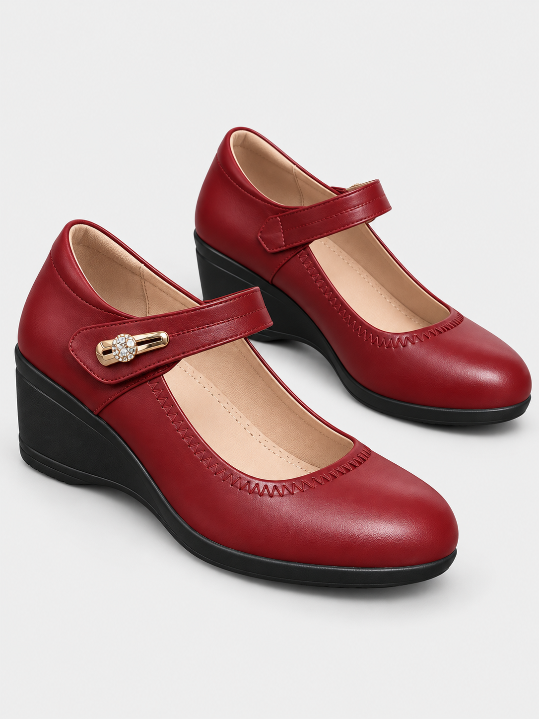 ELIZA & MAREN | CUSHIONED WEDGE PUMPS FOR WOMEN