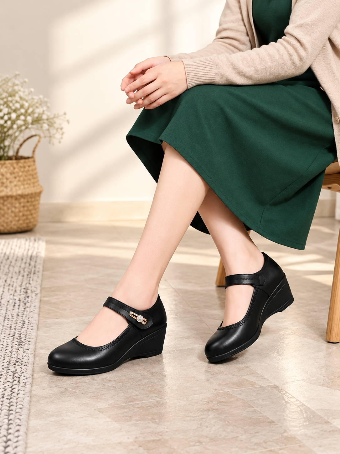 ELIZA & MAREN | CUSHIONED WEDGE PUMPS FOR WOMEN