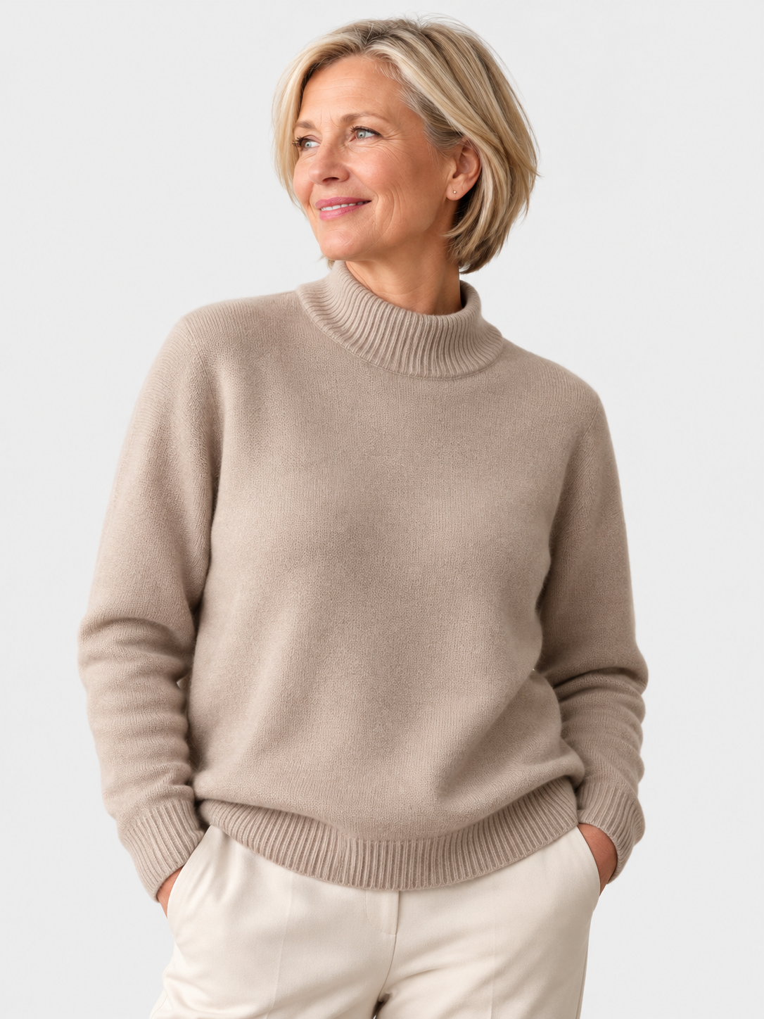 ELIZA & MAREN | WOOL MOCK NECK SWEATER FOR WOMEN